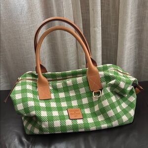 Like New Dooney & Bourke Green Checkered Women's Bag